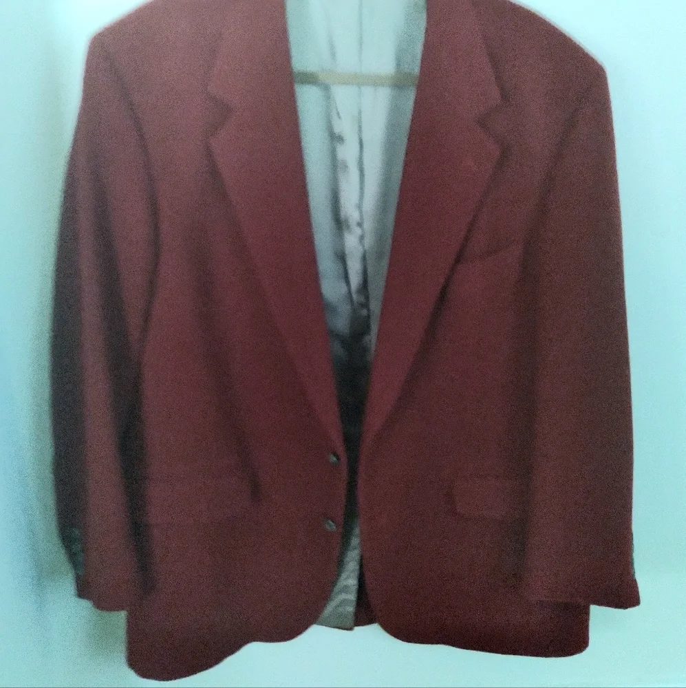 Bill‎ Blass Classic Camel Hair Rust Men's Fall Winter Vintage Blazer